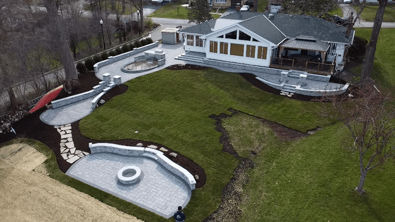 Szydlo Residence backyard transformation in Wonder Lake, IL