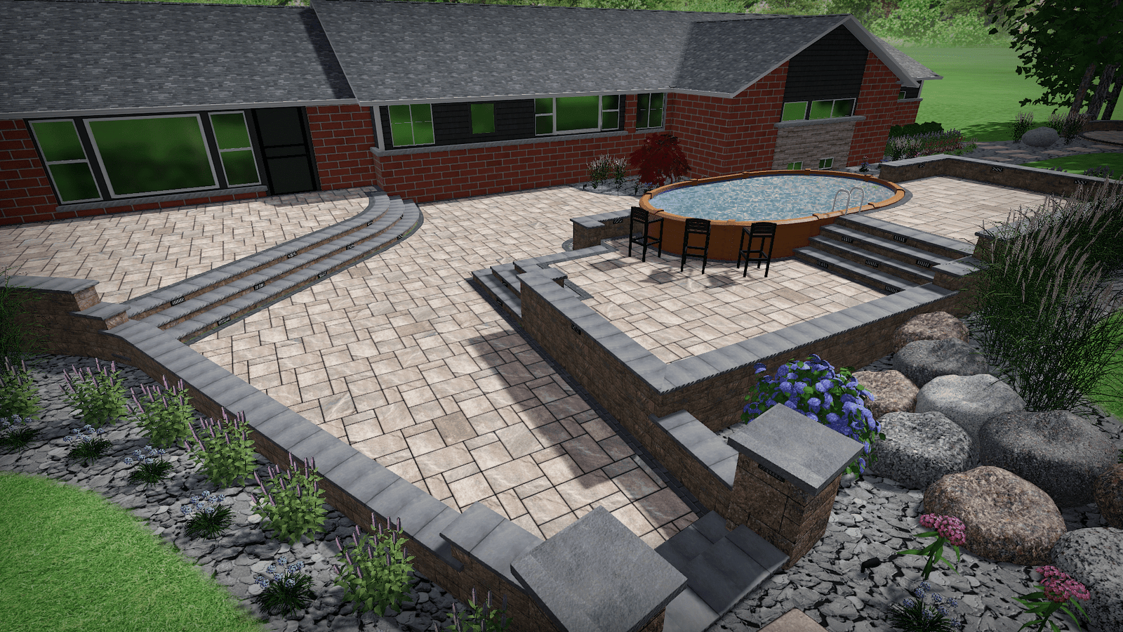 Monette residence 3D design render
