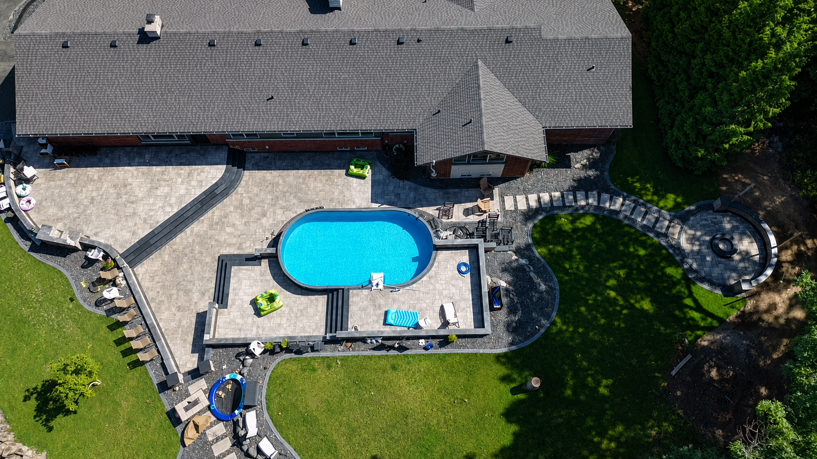 Monette Residence backyard transformation in Roscoe, IL