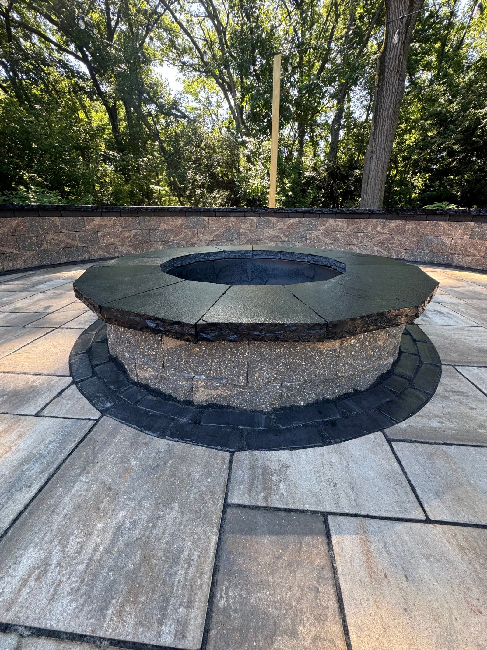 Monette residence fire pit after transformation